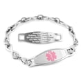 thumbnail image 1 of MedicEngraved Stainless Steel Custom Medical Alert Bracelet - 6mm Infinity Link, 1 of 7