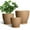 Matte Brown, variant on 6/8/10-Inch Ceramic Planters 3-Piece Set, Decorative for Home Decor & Indoor Planting