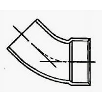 Charlotte Pipe Street Elbow PVC Dwv 2" 45 Deg. Schedule 40