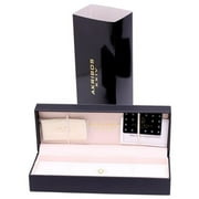 AK759RGBU Swiss Quartz Date Blue Diamond Dial Rosetone Womens Watch