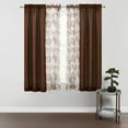 thumbnail image 2 of (2 pack) Mainstays Curtain and Sheers Set, 4 Panels, Brown, 27.5" W x 63” L, 2 of 10