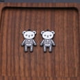 thumbnail image 2 of 2PCS/Lot Cute Bear Pendant DIY Stainless Steel Charm Jewelry Accessories Animal Necklace Earring Keychain Halloween Gift, 2 of 6