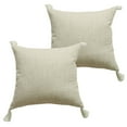 thumbnail image 1 of Funda de cojín de sofá para el hogar, funda de almohada con borlas, de algodón y cáñamo, sin núcleo, 2 uds., 1 of 5