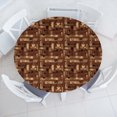 thumbnail image 3 of Ambesonne Coffee Fitted Round Tablecloth, Cafeteria Typography, 56"- 60" Diameter, Brown Beige, 3 of 5