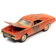 thumbnail image 3 of 1969 Dodge Charger R/T Orange (Unrestored) "Barn Finds" 1/64 Diecast Model Car by Johnny Lightning, 3 of 4