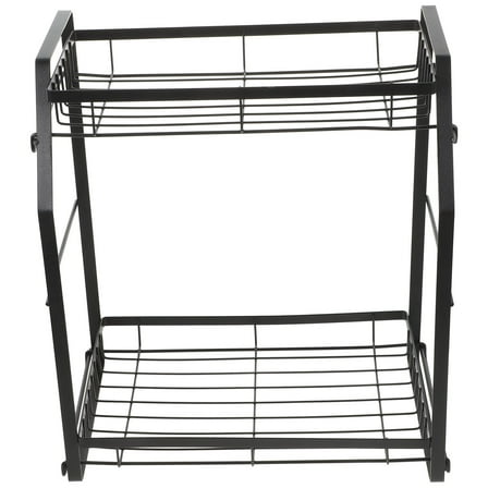 Double Spice Rack Spices Metal Storage Racks Cabinet Shelf Condiment Organizer for Countertop Seasoning