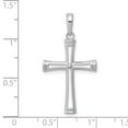 thumbnail image 2 of FJC Finejewelers 10 kt White Gold Themed Polished and Cut-Out Cross 22.9 mm x 17.46 mm, 2 of 4