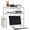 White, variant on Desktop Shelves, Monitor Stand with Adjustable Shelves and Side Pockets, 2-Tier Desktop Bookshelf Organizer, Large Capacity Display Shelf Rack, Desk Hutch for Home Office, Rustic Brown