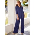 thumbnail image 6 of Woman Within Plus Size Rayon Three-Quarter Sleeve Effortless Tab-Front Blouse, 6 of 6