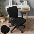 thumbnail image 3 of Stretch Office Chair Covers Chair Seat Cover Chair Slipcover Chair Desk Chair Black, 3 of 8