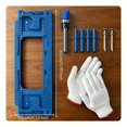 thumbnail image 4 of Plantilla Para Fresadora De Bisagras De Puerta. Plantilla De Corte Preciso Para Bisagras De Puerta. Se Adapta A Bisagras Estándar. Para Carpinteros, Ebanistas, Carpintería Y Azul con guantes, 4 of 9
