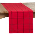 thumbnail image 5 of Fennco Styles Classic Large Plaid Cotton Table Runner 16" W x 72" L - Black Table Cover for Christmas, Holiday, Dining Table, Banquets and Special Occasion, 5 of 8