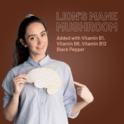 Lions Mane Mushroom Supplement 4000mg with Vitamin B1, B6, B12 & Black Pepper - 180 Tablets