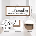 thumbnail image 4 of Letrero de lavandería MODE HOME Wash Dry Pold Repeat Wood, 16 x 6.5 pulgadas, 4 of 9
