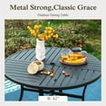 thumbnail image 5 of Sophia&William 5 Pieces Outdoor Patio Dining Set Cushioned Swivel Chairs and Round Table Furniture Set for 4, 5 of 7