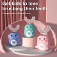 thumbnail image 2 of Cepillo de dientes eléctrico de silicona sónico en forma de U para niños, cepillo de dientes de 360 grados, blanqueamiento dental, cuidado y limpieza bucal para niños, 2 of 5