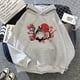 thumbnail image 2 of FeiKong Sudadera unisex con capucha y diseño de dibujos animados de los años 90, Studio Ghibli, Totoro, anime japonés divertido, El viaje de Chihiro, Miyazaki Hayao, gris 22, 2 of 5