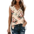 thumbnail image 1 of Mujeres Vest de algodón Cordero casual Tanktop suelto Citas de vacaciones Beach Vacaciones Basic Ropa básica Trabajo diario Vintage Top Topicot Flower M Inevent AP009841-32, 1 of 6