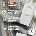 thumbnail image 5 of Sunbeam Electric Heated Throw Blanket Neutral Plaid Super Soft Microplush 4 Heat Settings Oversized 60x80, 5 of 13