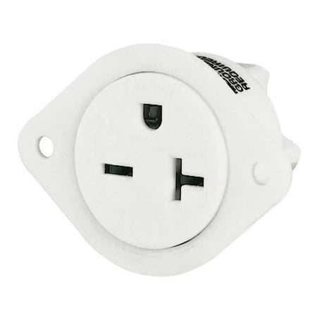 Bryant Flanged Receptacle,White,20A,3 Wires 5479