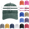 thumbnail image 3 of WGRFFH Vintage Baseball Cap,Nail Cross Embroidered Curved Brim Dad Hat, Adjustable Unstructured Cotton Casual Cap for Daily Outing,Weekend Travel,Outdoor Walking for Men Women Light Blue, 3 of 4