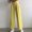 Yellow, variant on Lilgiuy Fashion Women Trousers Full Pants Casual Straight Solid Color Suit Pants Sky Blue 10(XL) Winter Fashion 2022