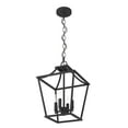 thumbnail image 6 of Hunter - Laurel Ridge 4-light Natural Black Iron, Medium Size Pendant Light, Dimmable, Formal Style, Lantern Shaped, for Bedrooms, Dining, Living Rooms - 19065, 6 of 9