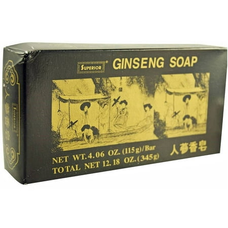 Superior Trading ginseng coréen savon, 3 CT (Paquet de 4)