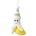 thumbnail image 2 of 2 Pcs Christmas Plush Banana Ornaments, Cute Stuffed Fruit Hanging Decorations with Knitted Hats, Soft Fabric Cartoon Banana Charms for Xmas Tree Holiday Home Party Winter Decor Festive Gift, 2 of 3