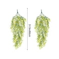 thumbnail image 2 of 2 Pack Artificial Hanging Willow Vines 31.5in Fake Ivy Leaves Green Plants Wall Decor Home Wedding Hanging Decorations Fake Plants（Yellow）, 2 of 8