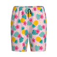 thumbnail image 4 of Wukai Pineapple And Leaves Men’s Short Pajama Pants With Pockets Soft Sleep Pj Shorts for Men-X-Large, 4 of 6