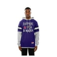 thumbnail image 4 of Men's New Era Purple Baltimore Ravens Twofer Layered Long Sleeve Hoodie T-Shirt, 4 of 5
