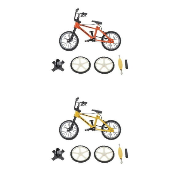 Finger bike model toy set Orange+Yellow