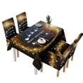 thumbnail image 2 of Christmas Table and Chair Covers Santa Claus Bells Pattern for Kitchen Dining Room Tablecloth Decorations, 2 of 2