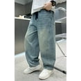 thumbnail image 6 of SUYIDA Relaxed Denim Jeans Boys 2025 Baggy Jeans Straight Leg Jeans With Pockets Elastic Waist Distressed Ripped Denim Pants With Holes，, 6 of 6