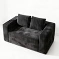 thumbnail image 5 of Jopat 63" Loveseat Sofa Couch,Cloud 2 Seater Boneless Couch,Deep Seat Corduroy Sofa,Modern Compressed Sofa Small Couches for Small Spaces,Apartement,Gray, 5 of 7