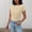 Beige, variant on Vivianyn HD Women's Draped Asymmetrical Neck Tops, Short Sleeve Casual Blouses for Spring,White,Size XS-L