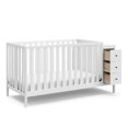 thumbnail image 2 of Stork Craft USA Malibu Bois 3-en-1 Personnalisable Convertible Lit de Rangement - Blanc, 2 of 9