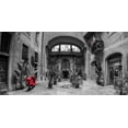 thumbnail image 2 of Frank, Assaf 24x14 White Modern Wood Framed Museum Art Print Titled - Old Fashioned house with potted plants and scooter, Rome, Italy, 2 of 4