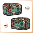thumbnail image 3 of Uemuo Retro Pop Art Collage Print Toaster Cover 2 Slice, Small Kitchen Appliance Covers, Toaster Oven Cover with Loop, Bread Machine Cover Dust Cover Protection, 3 of 7