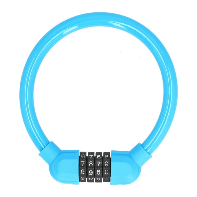 4-Digit Number Bicycle Locks, Bike Lock Waterproof The Same Interlocking Function Password Unlocking With 4 Digit Passwords For Bike Blue