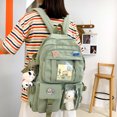 thumbnail image 3 of Mochila Irfora Mochila para estudiantes de secundaria, bolso de hombro bonito, mochila de gran capacidad con colgante, mochila de viaje al aire libre de tela Oxford Irfora Mochila, 3 of 7