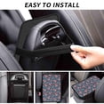 thumbnail image 6 of Bingfone Car Four-Season Universal Armrest Box Mat,Car Armrest Seat Cover Soft Leather Waterproof Armrest Cover Center Console Mat-Gnome Love USA, 6 of 7