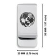 thumbnail image 2 of Stainless Steel Gemini Zodiac (Twins) Classic Slim Money Clip Credit Card Holder, 2 of 2
