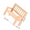 thumbnail image 2 of KAKOWELY Mini Bench Mini Wood Bench Khaki Micro Landscape Decoration 1Pack, 2 of 6