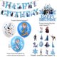 thumbnail image 1 of Frozen themed birthday party supplies Princess Elsa Anna flag balloon cake topper decoration set, 1 of 5