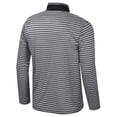 thumbnail image 3 of Men's Colosseum Black Texas Longhorns Striped Quarter-Zip Top, 3 of 3