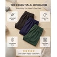 thumbnail image 2 of Real Essentials 3 Pack: Men's Mesh Open Bottom Sweatpants Gym Active Athletic Workout Casual Pants with Pockets (Big & Tall), 2 of 3