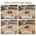 thumbnail image 7 of ODIKA 8'x10' Washable Area Rug Sunset Vinyl Colored Retro Record Disc Orange Geometric Layout for Living Room, Under Sectional, Family , Durable, Non-Slip, 7 of 7