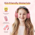 thumbnail image 3 of Auriculares EarFun Kids con cable y micrófono 85/94dB Rosa, 3 of 8
